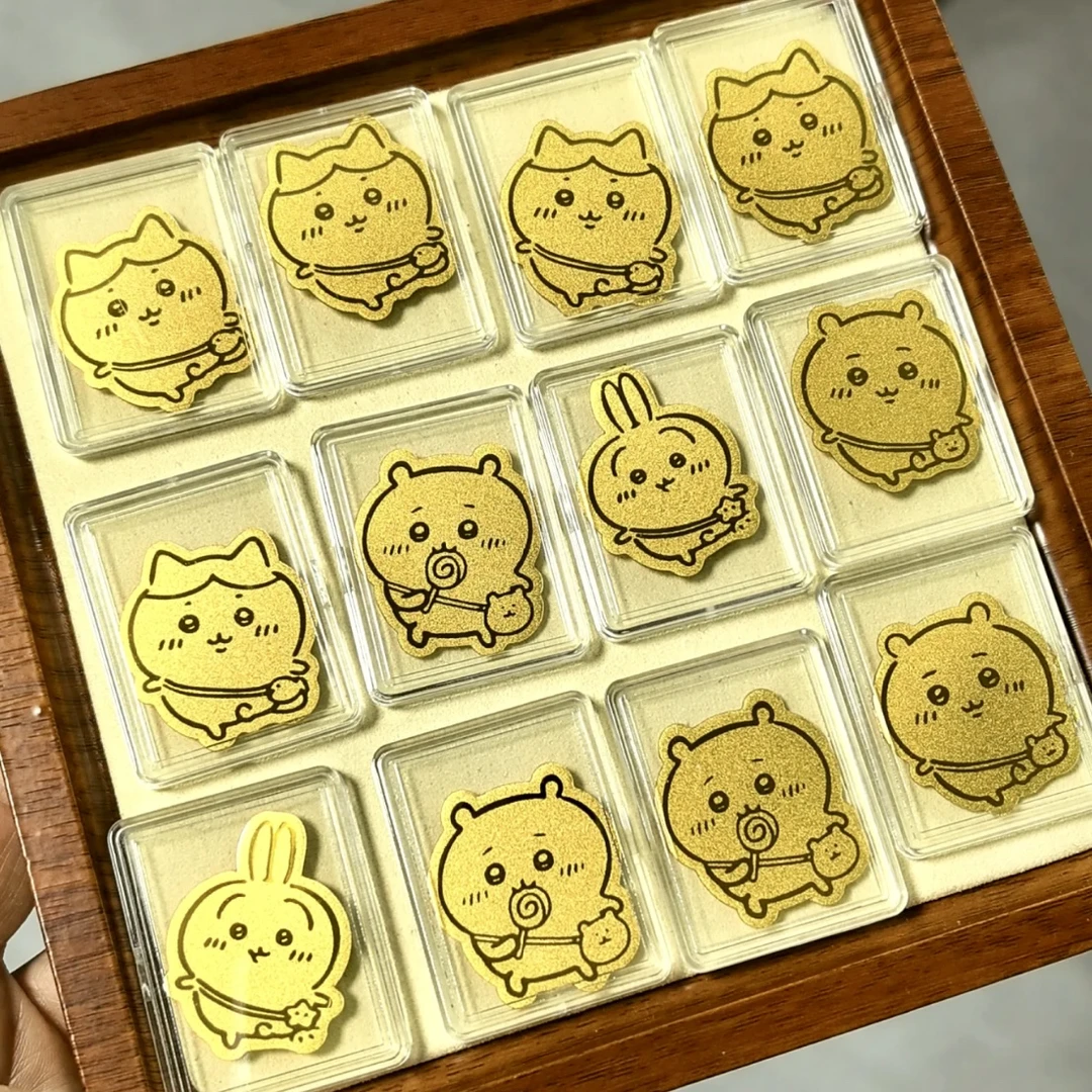 【chiikawa小金片】吉伊卡哇小金片三小只装饰手机贴2mg