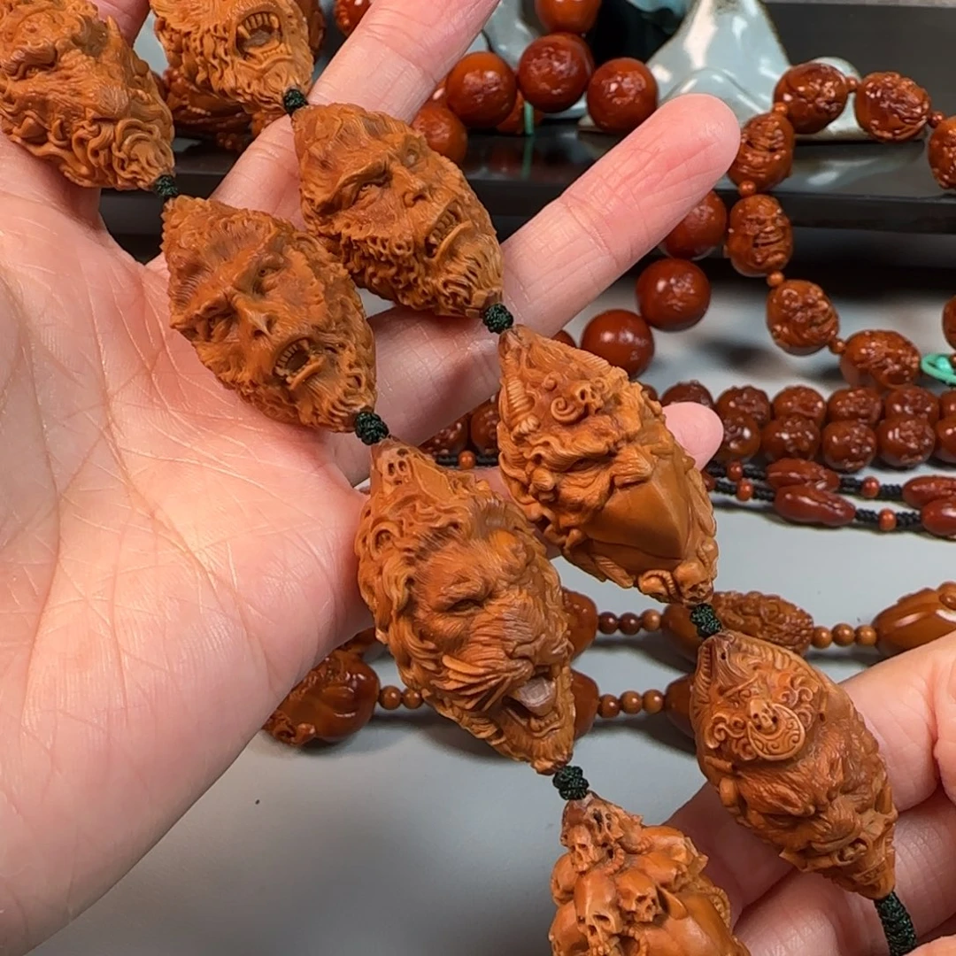 手串橄榄核22水晶核七大圣