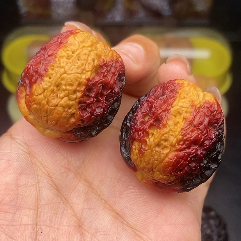 【闪购商品】文玩核桃把件35尺蛇皮球