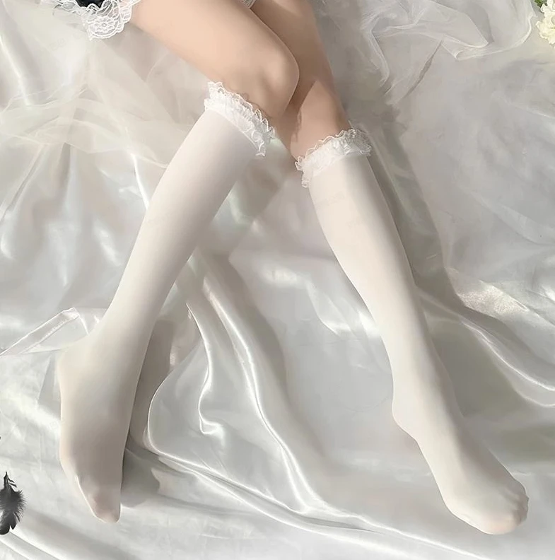 1198精品长袜白链接蕾丝白色