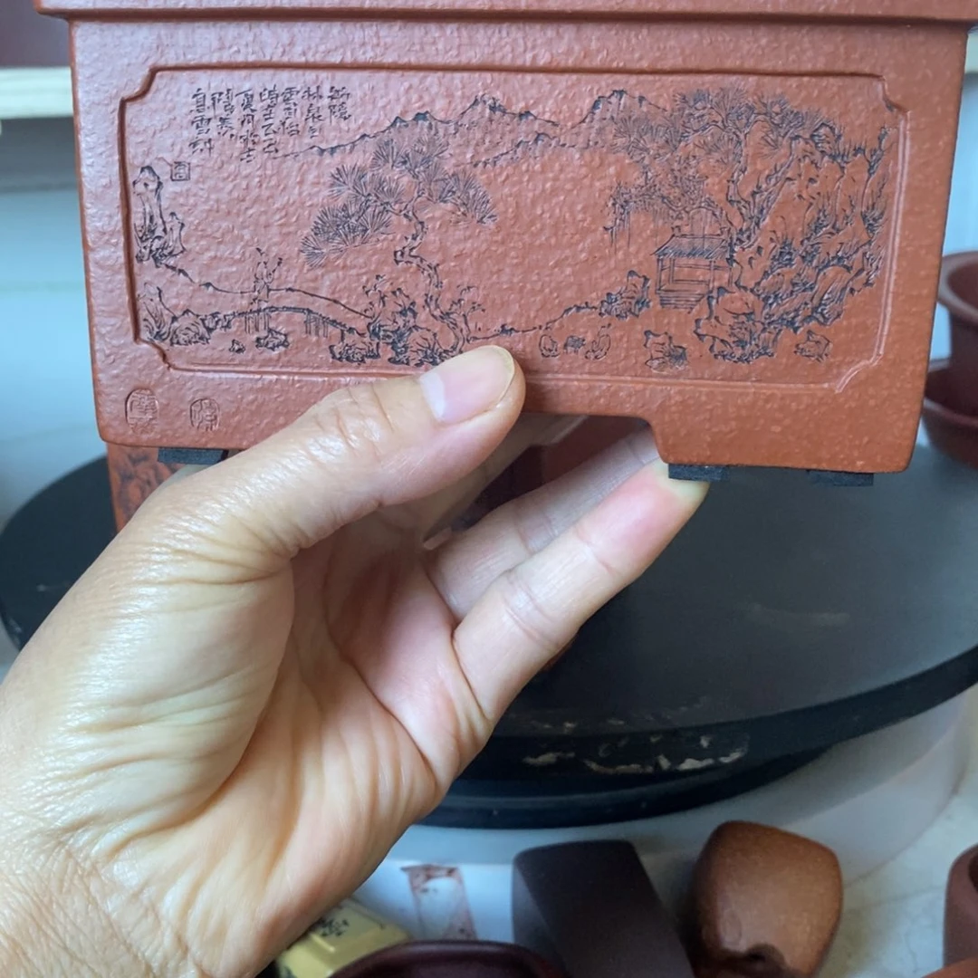 紫砂花盆陈*均花盆手工制作工艺