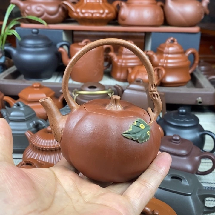 紫砂茶壶南瓜提梁180cc特价促销
