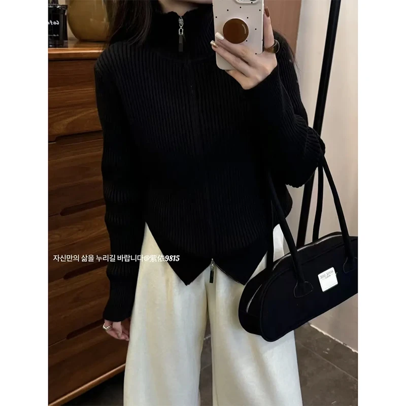 【婴儿蓝】开衫外套3607超柔软高品质中领针织毛衣