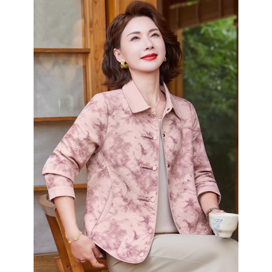 阔太太秋季洋气外套2025新款妈妈装秋装减龄上衣中老年女春秋风衣