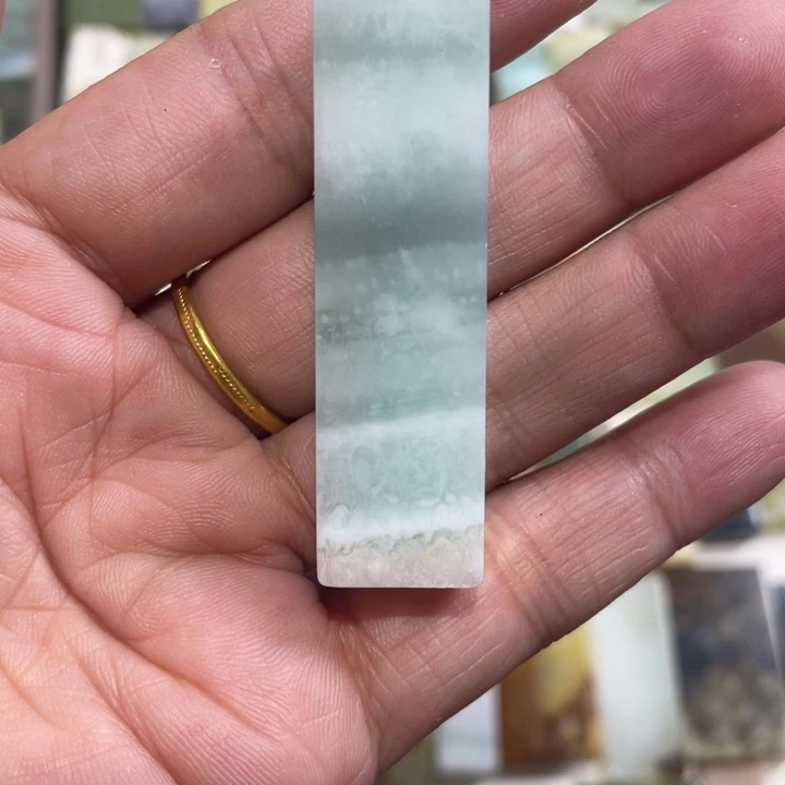 蛇纹石玉未镶嵌天然花玉平安无事牌