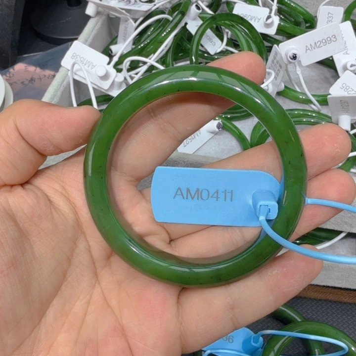 和田玉（碧玉）手镯未镶嵌熙**姐62