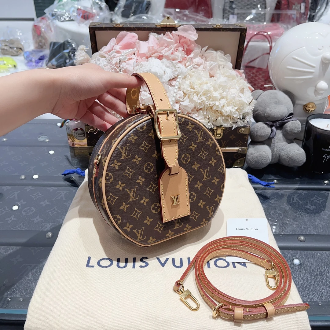 99新 LouisVuitton/路易威登 经典老花款硬饼包 手提单肩斜挎包