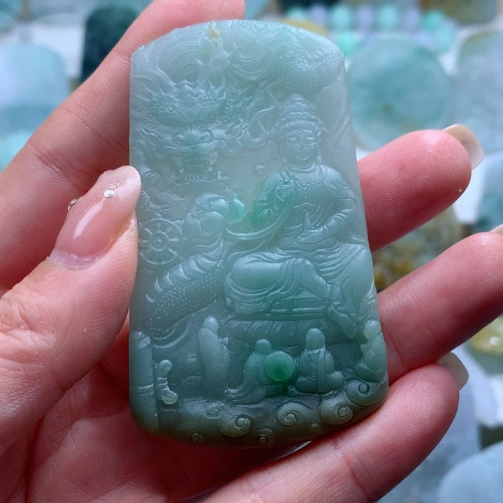 定制翡翠未镶嵌观音