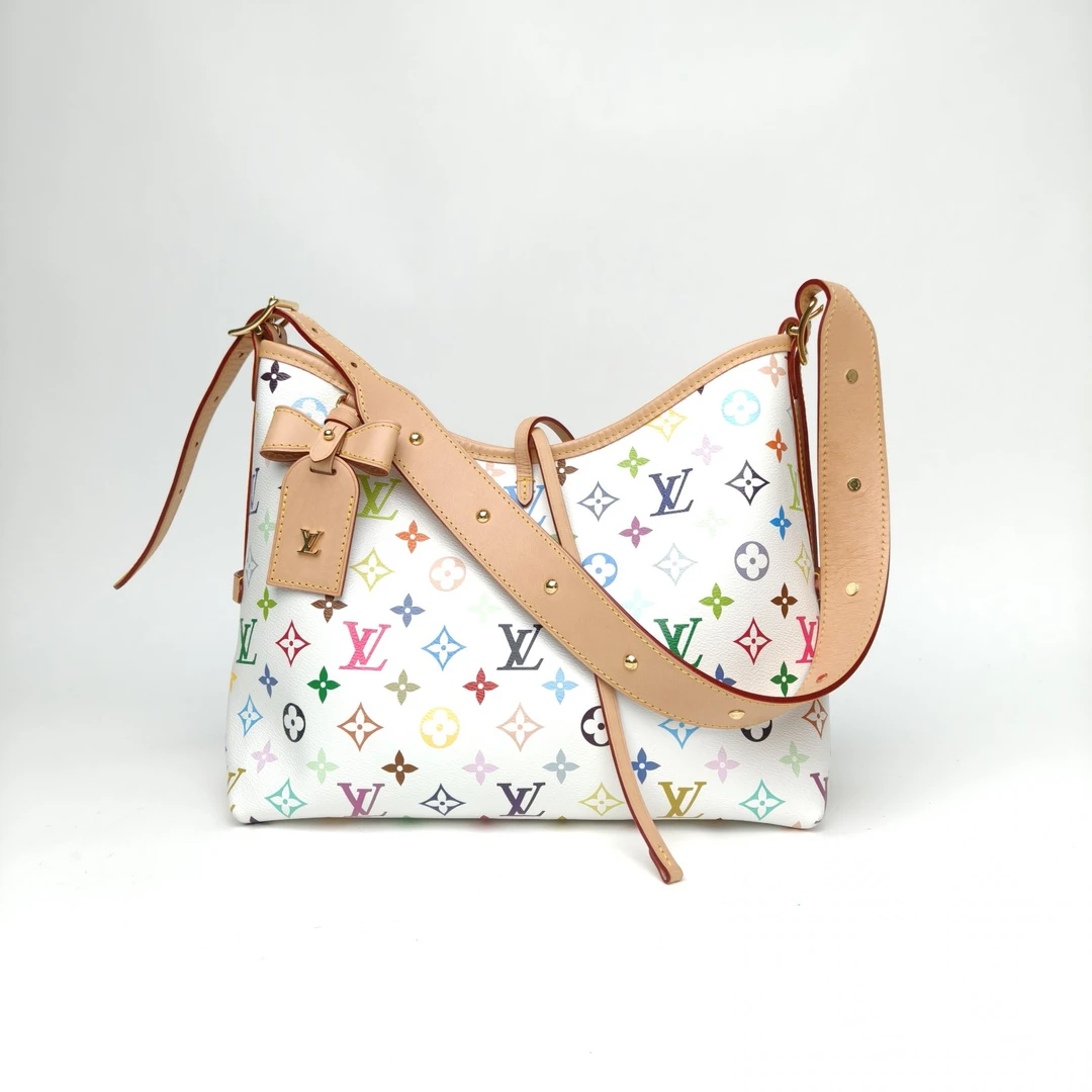 99新 LouisVuitton/路易威登 【双双】CARRYALL 村上隆联名 小号