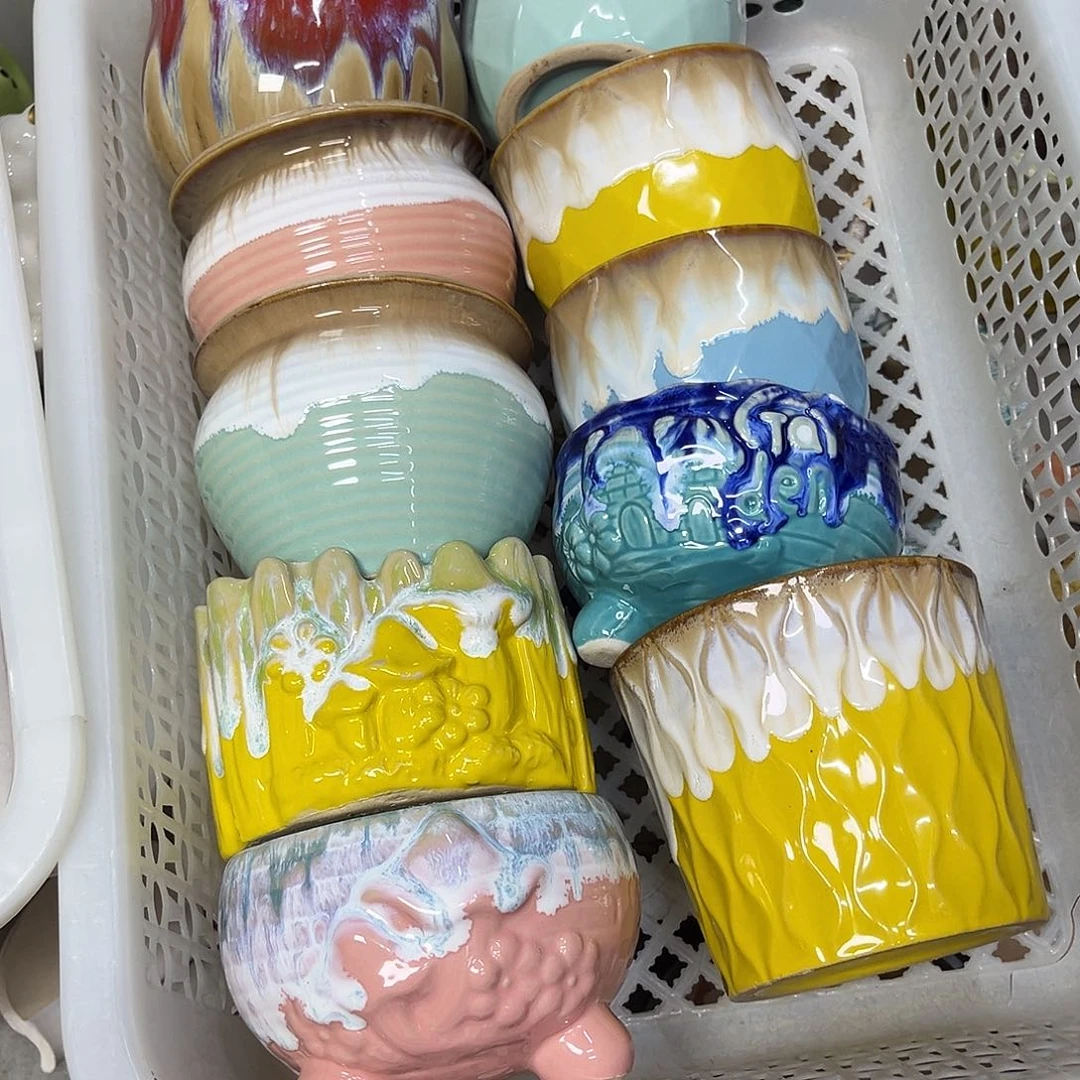 陶瓷花盆特价上新口9-10厘米