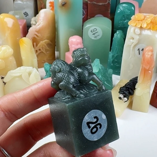 青田石印石晴****成印石章料…..