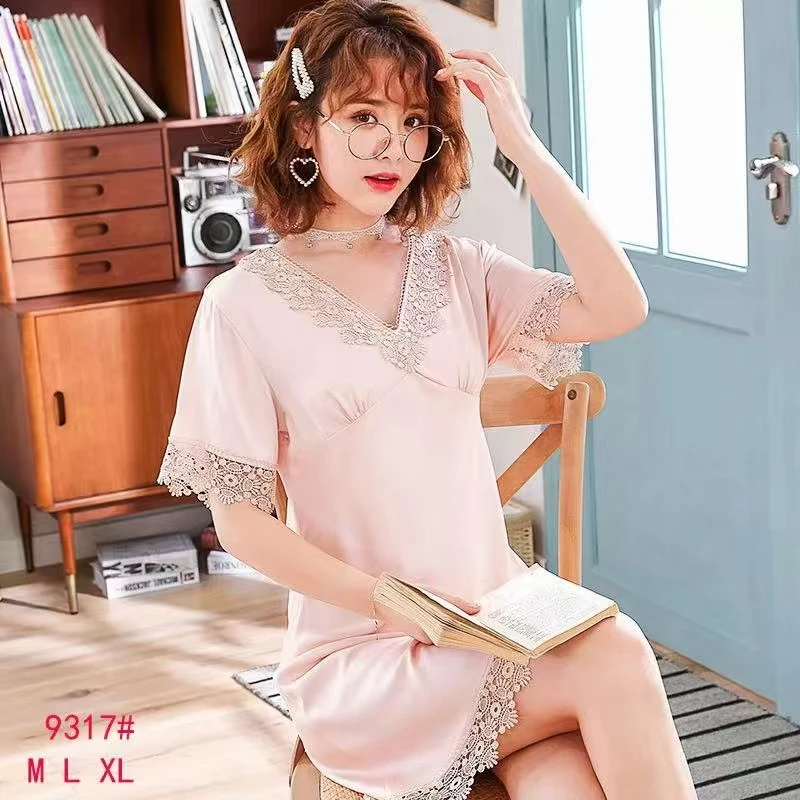 83-9317蕾丝花边睡裙