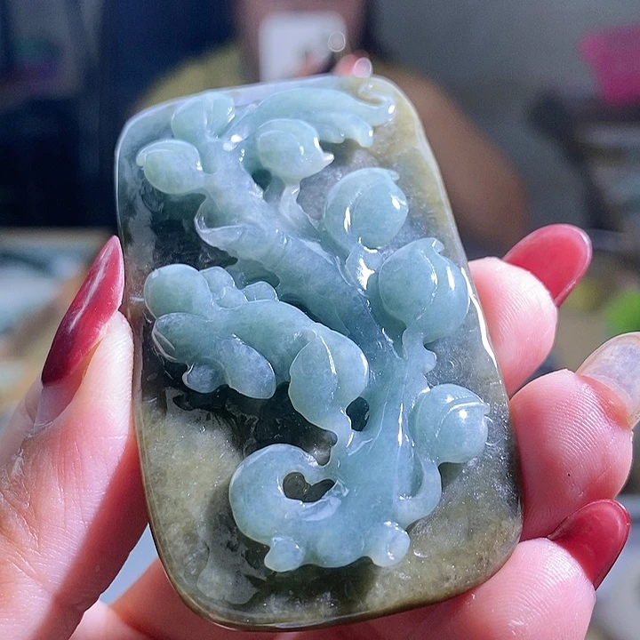 【闪购商品】翡翠挂件未镶嵌喜上
