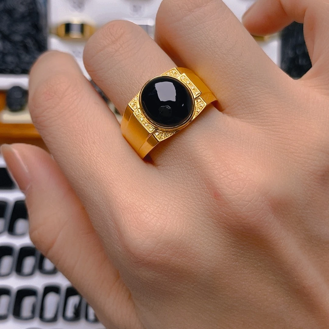 *****翡翠18K金镶嵌戒指戒指