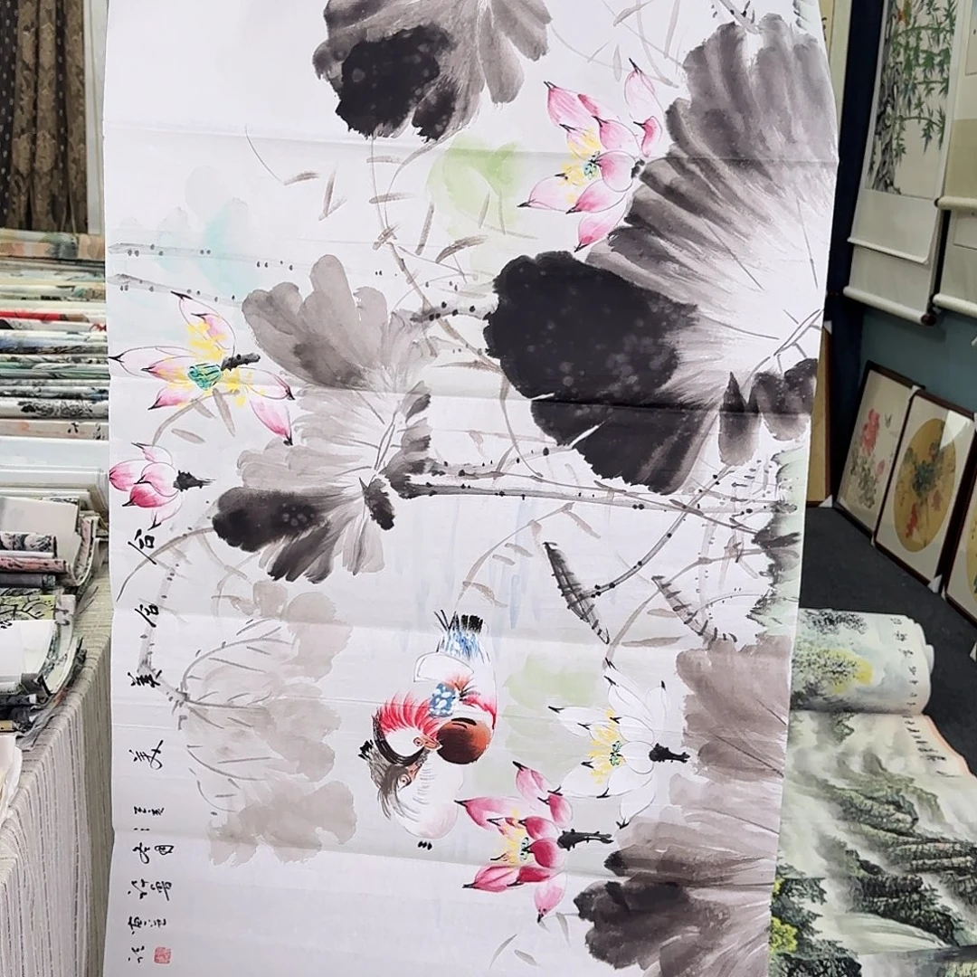 纯手绘国画作品好看四尺