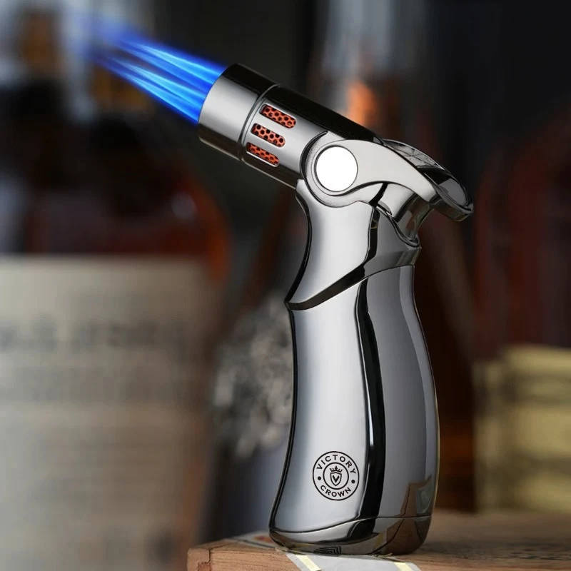 防风打火机2024款高档喷枪点火黑色台式便携创意个性潮金属有分量