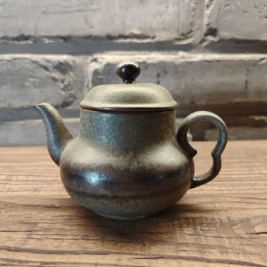 粗陶烧制中式葫芦壶