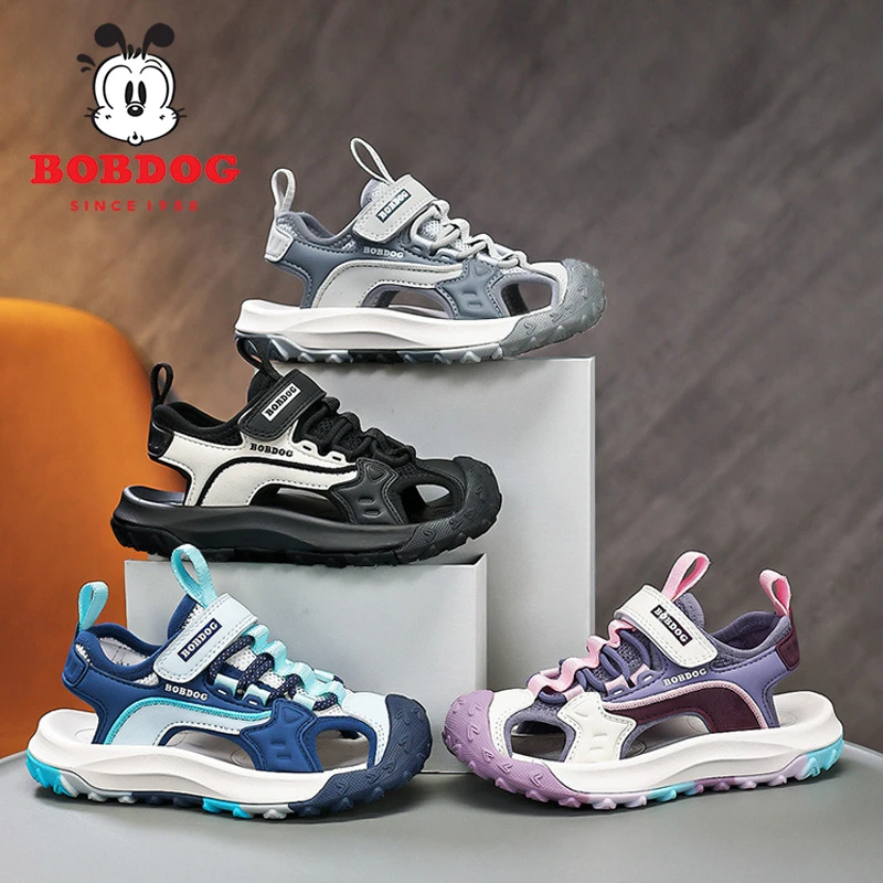 巴布豆凉鞋男童夏季2025新款儿童防滑包头凉拖中大童男孩户外沙滩