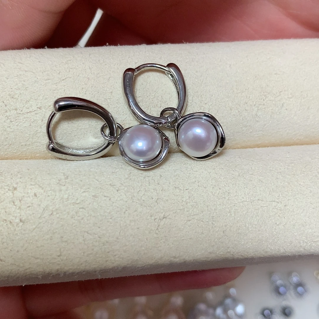 淡水珍珠耳饰合金