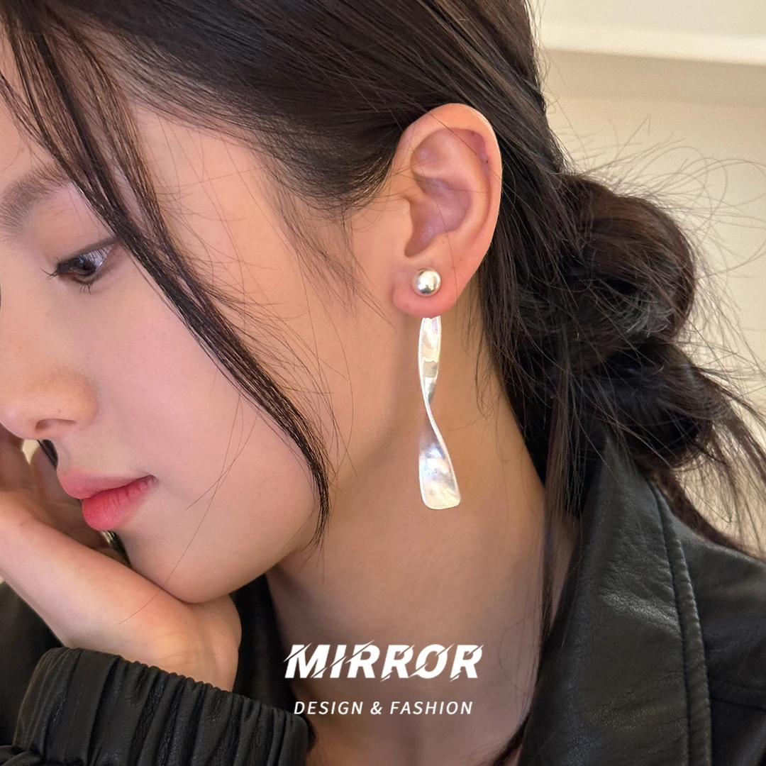 小麋人 925银耳饰 CE9516「缎光」银针耳钉女耳环耳饰轻奢高级感
