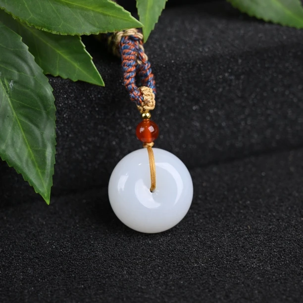 天然和田玉俄料平安扣24.2mm*14.4mm（WH3440）