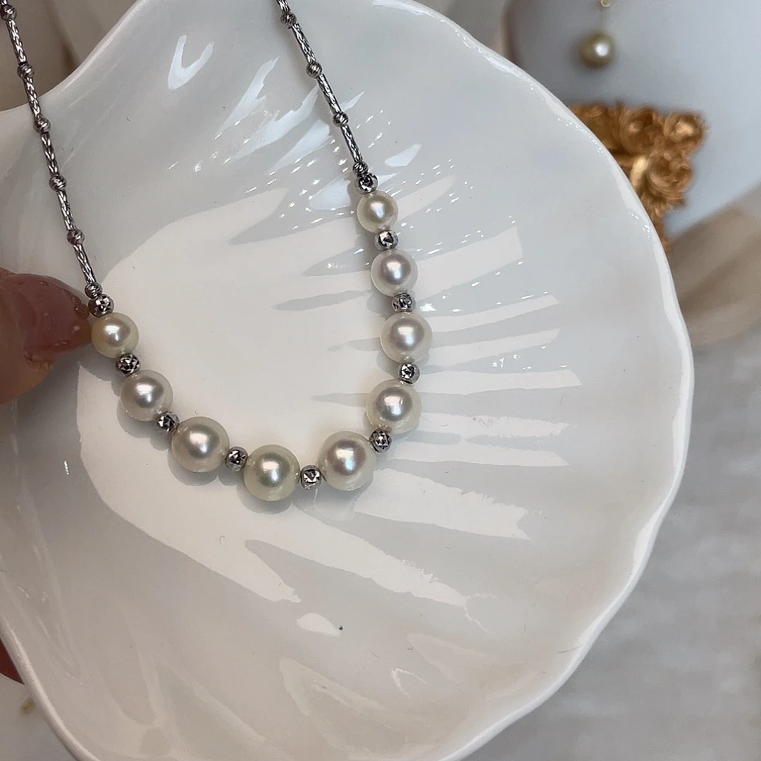 吊坠(不含链)银S925镶嵌海水珍珠