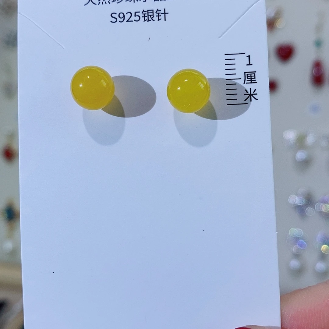 董***欣耳饰淡水珍珠银S925镶嵌