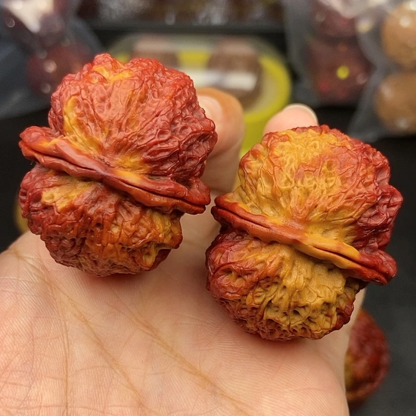 【闪购商品】把件文玩核桃40尺饕餮金蟾54克
