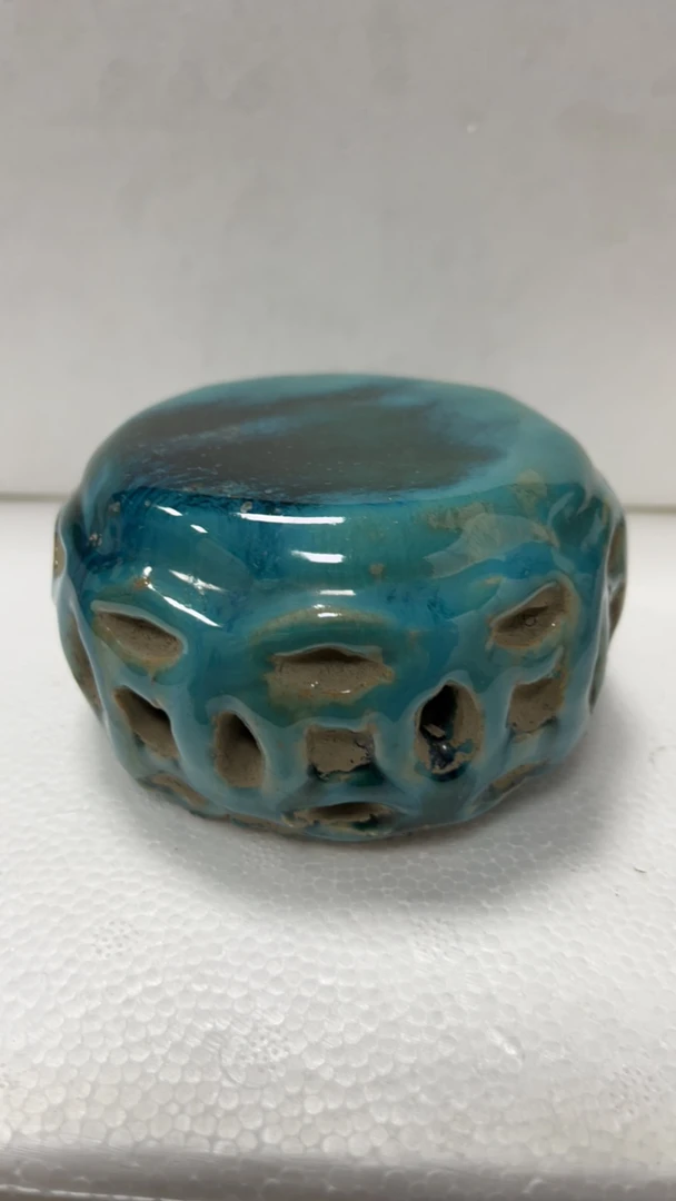 【直播选货】摆件 石湾窑绿釉底座，釉水好，手工制作，全品相50