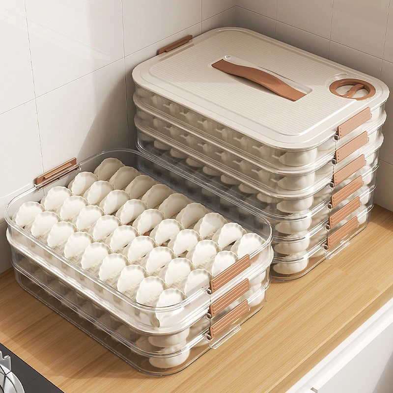 饺子盒家用食品级厨房冰箱收纳盒整理神器保鲜速冻冷冻专用馄饨盒