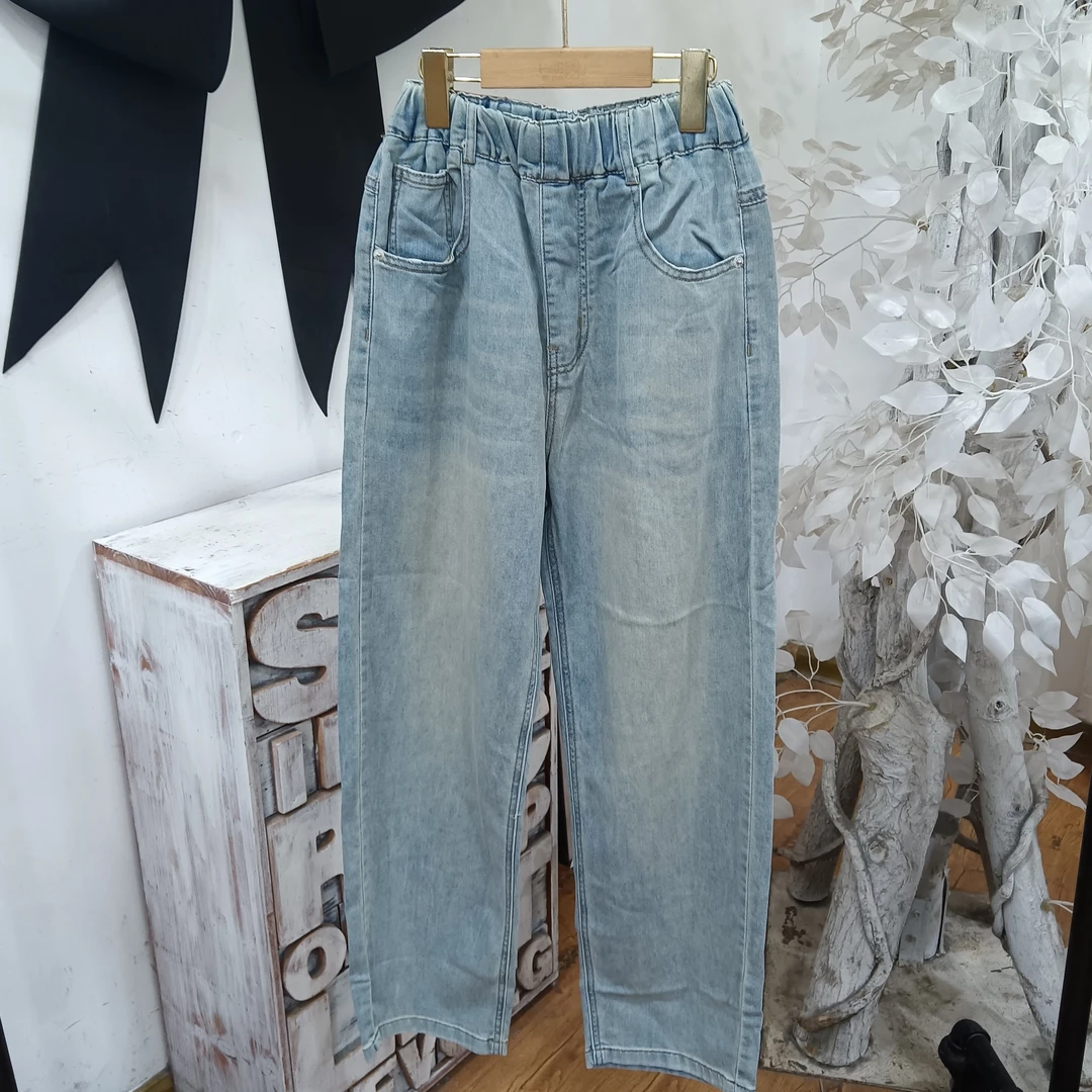 H377浅蓝色牛仔裤