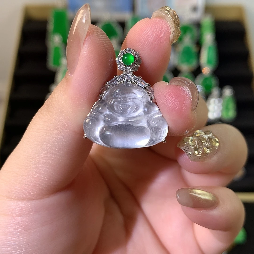 石英质玉银S925镶嵌颈饰