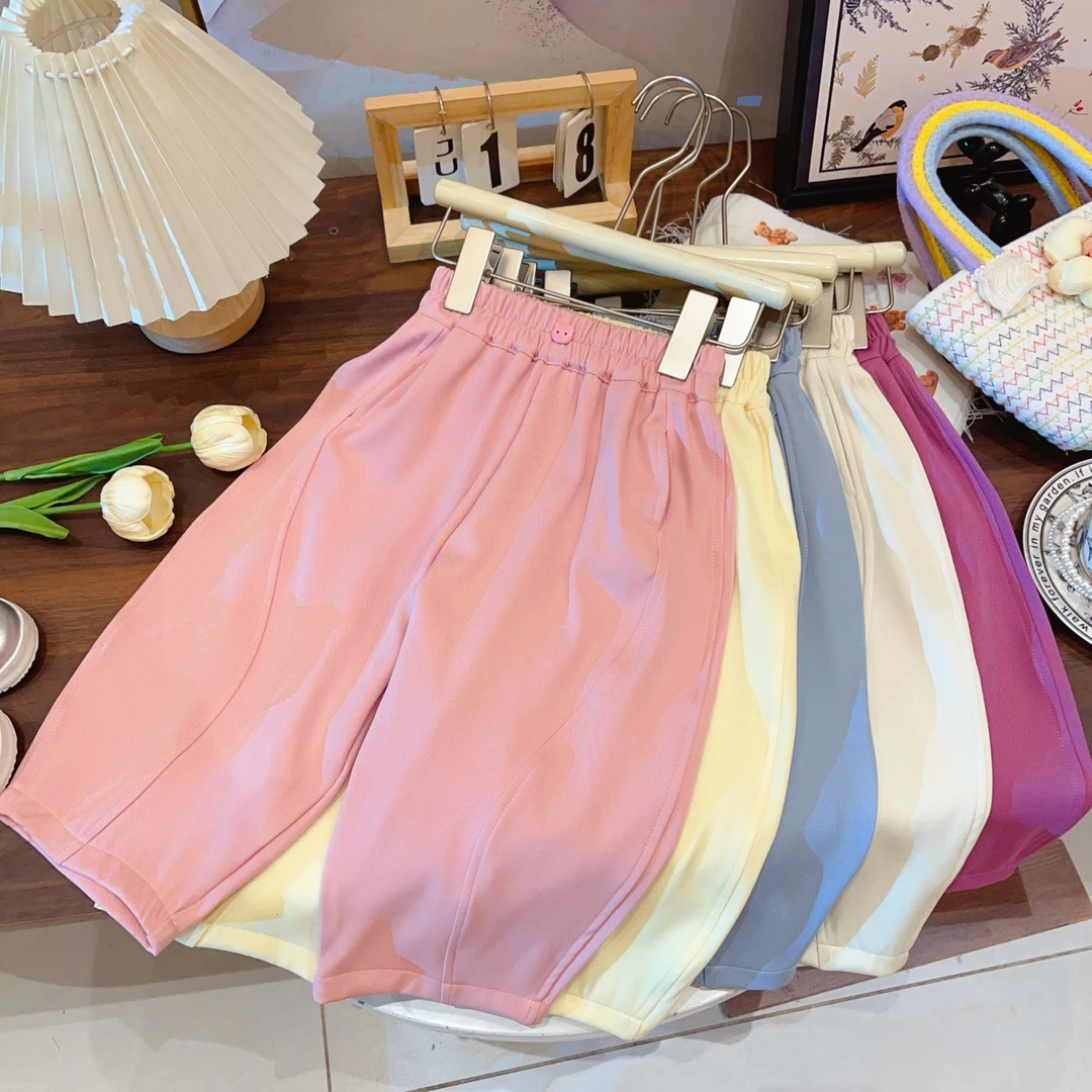 【百搭神裤】韩系女童首尔绵潮百搭不规则分割收脚弯刀裤（秋款）