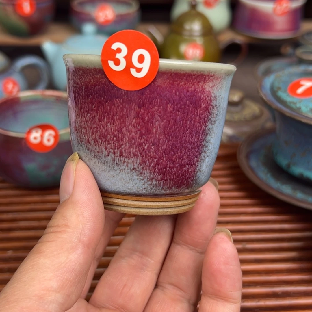手工制作钧窑茶器