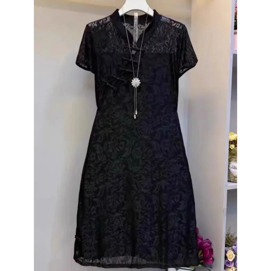 8126-2025年夏季新款时尚气质国风显瘦连衣裙