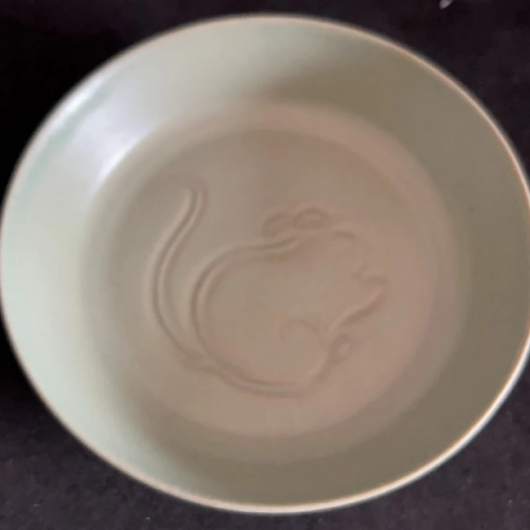 汝瓷老鼠洗，器形美