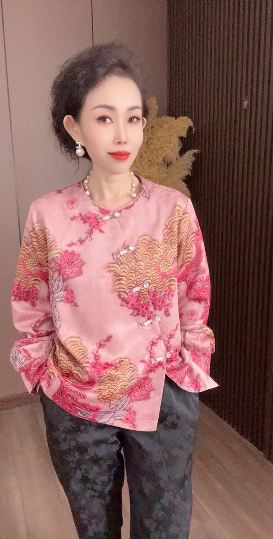 【凤凰腾飞】冬季新款时尚百搭新中式短款提花衫