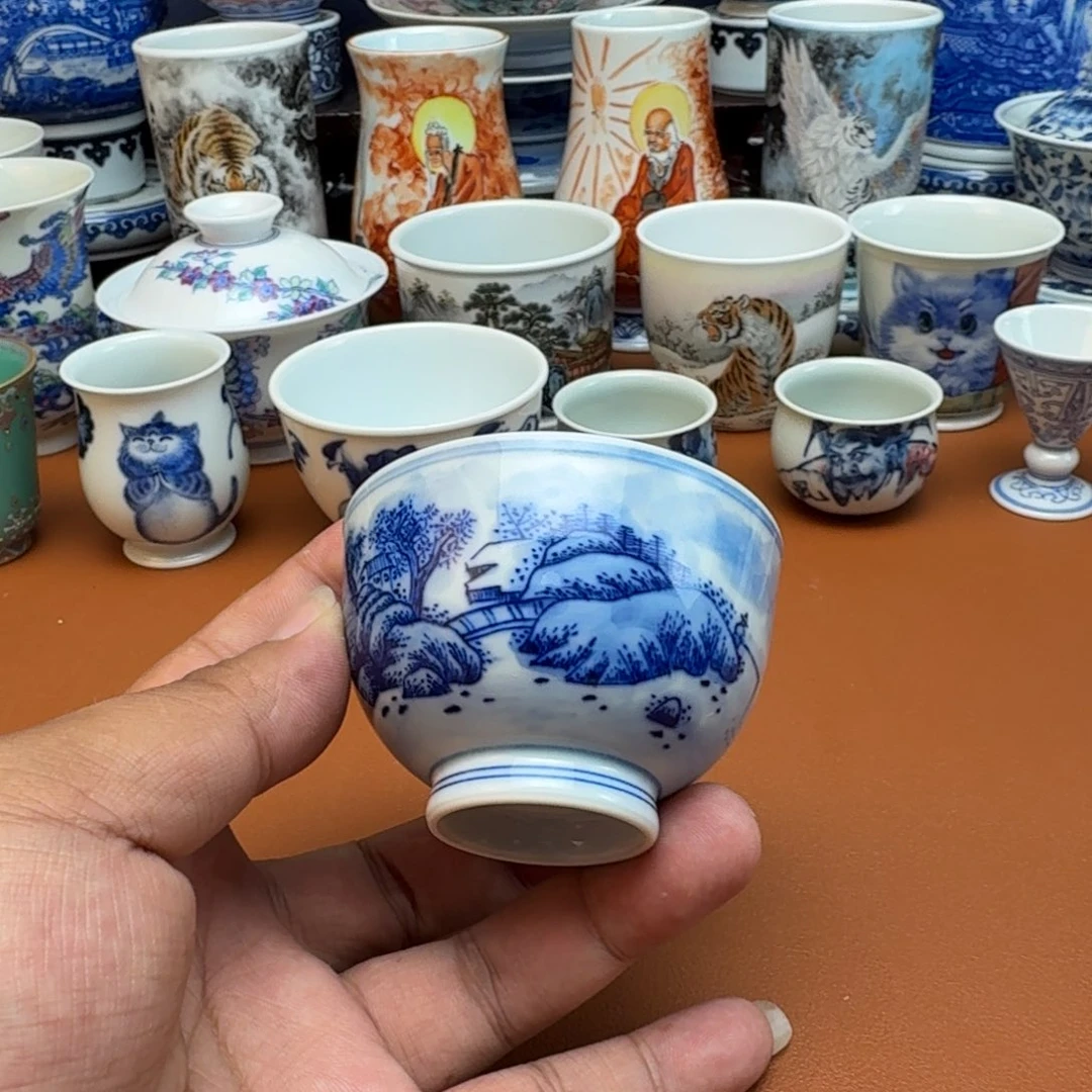 杯子景德镇全手工手绘陶瓷