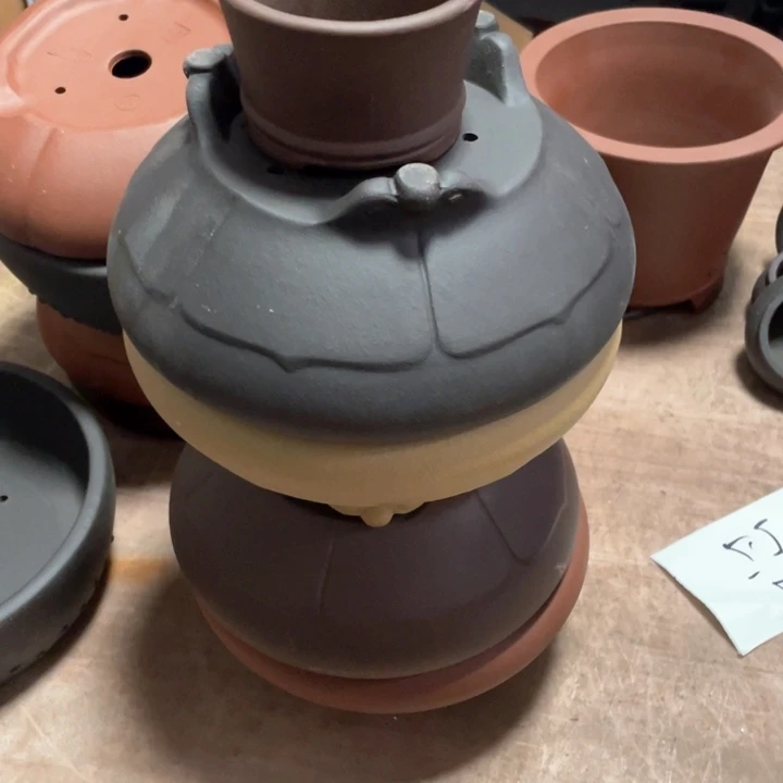 紫砂花盆紫砂口20高8