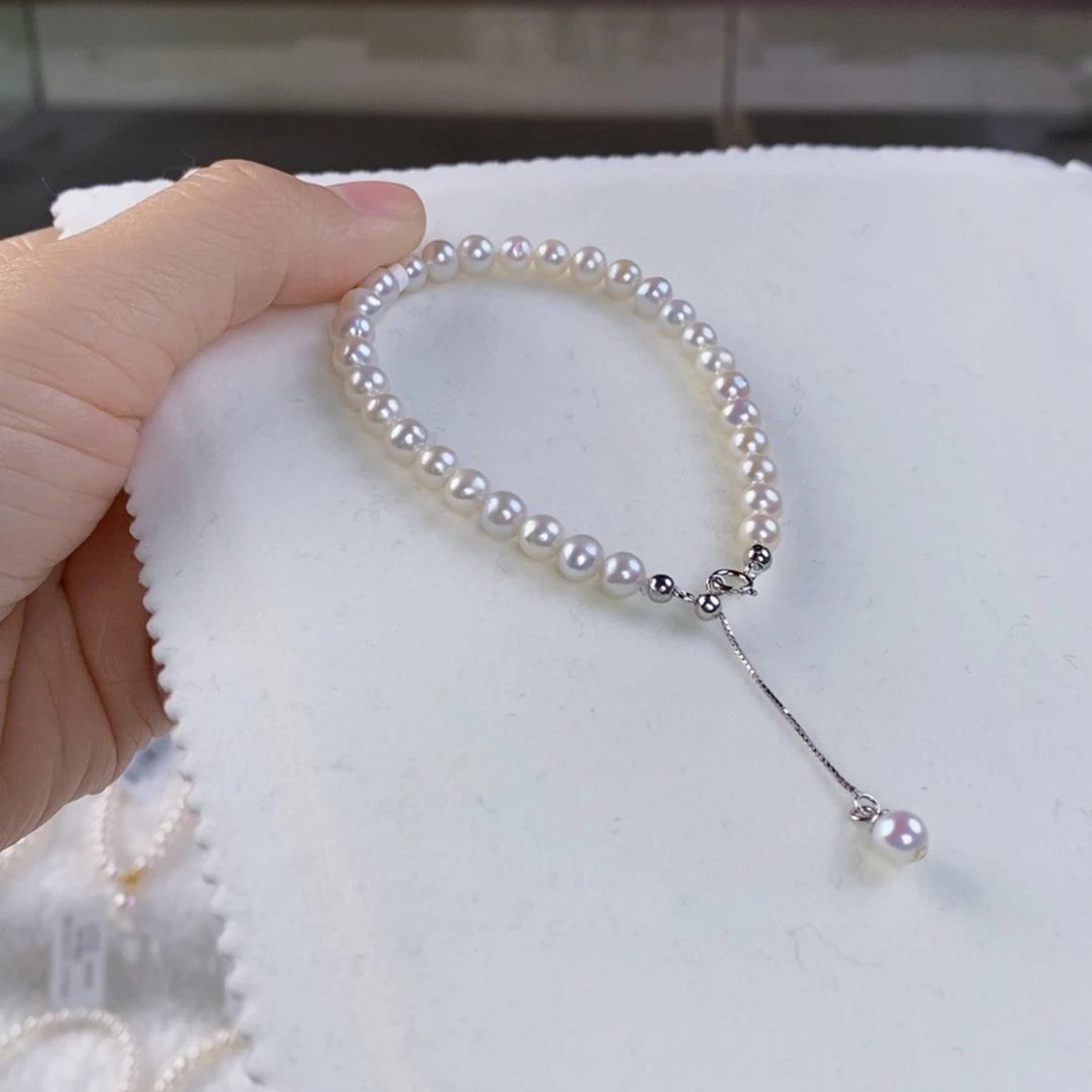 淡水珍珠手绳银S925镶嵌