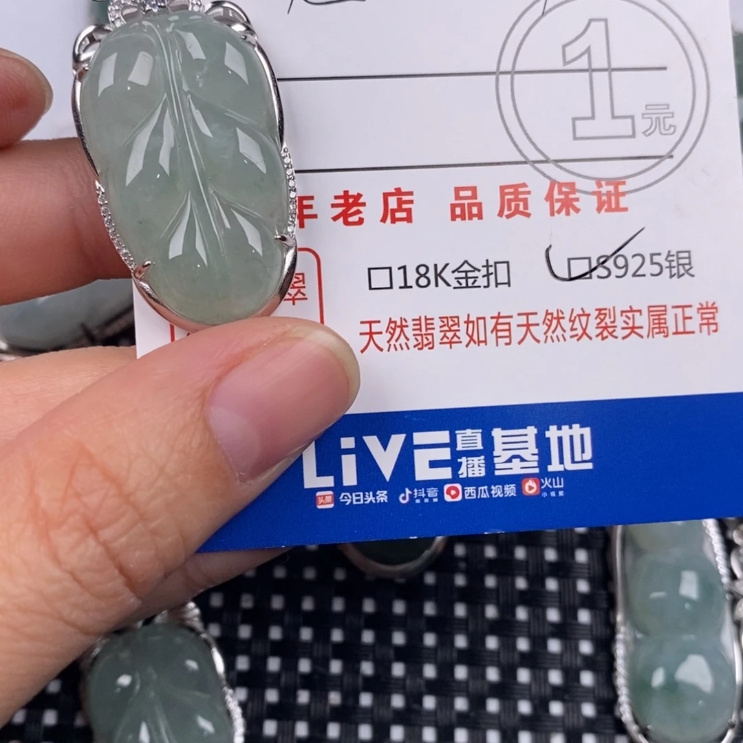 钱***谊翡翠银S925镶嵌颈饰