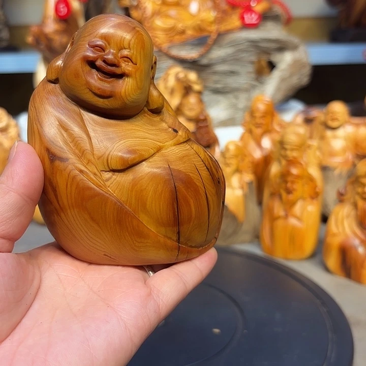 柏木太行崖柏弥勒佛