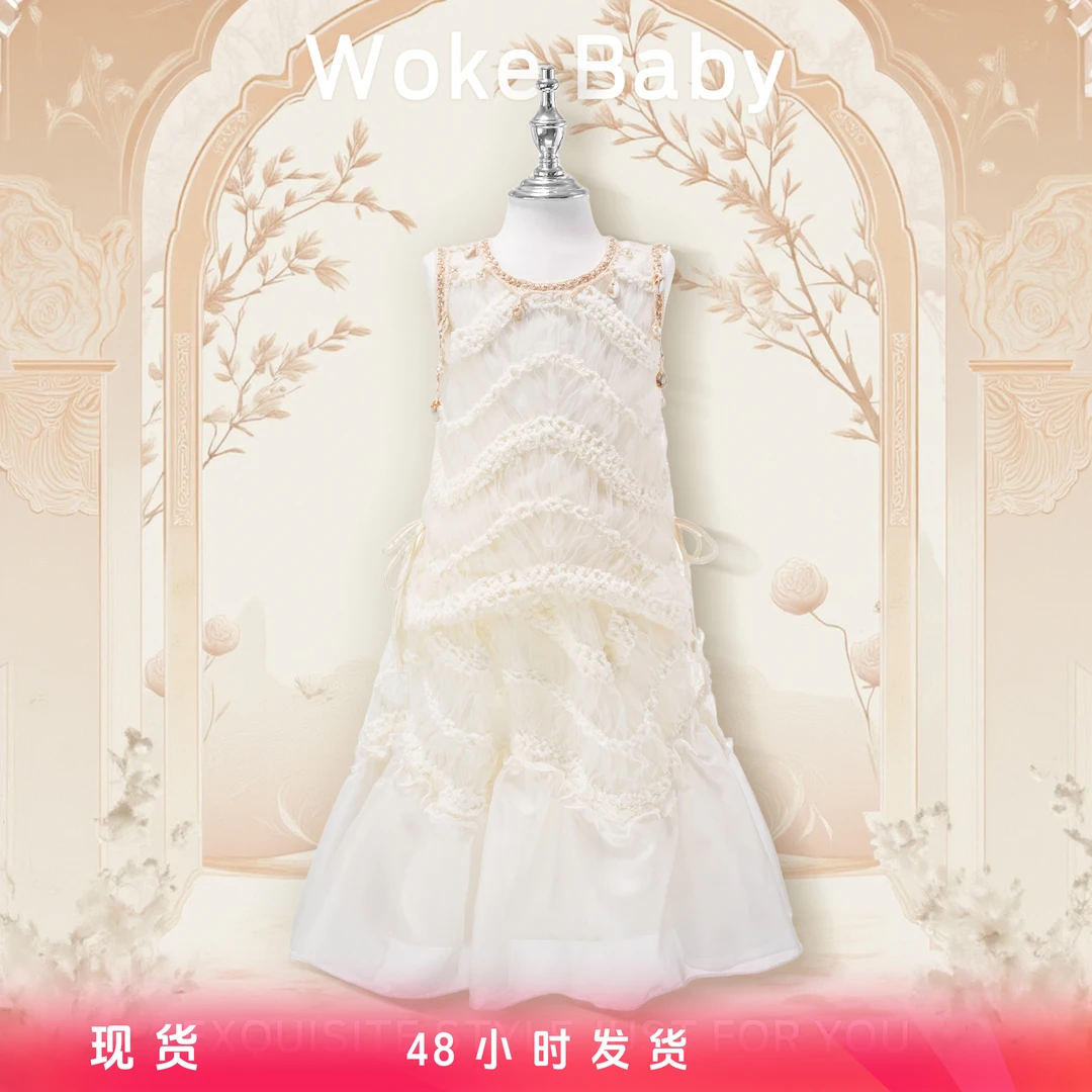 【全新微瑕】【现货】女童2025夏季新款上衣汉服儿童古风裙子M5444