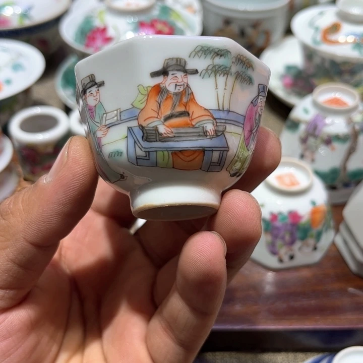 纯手绘精品盖碗杯