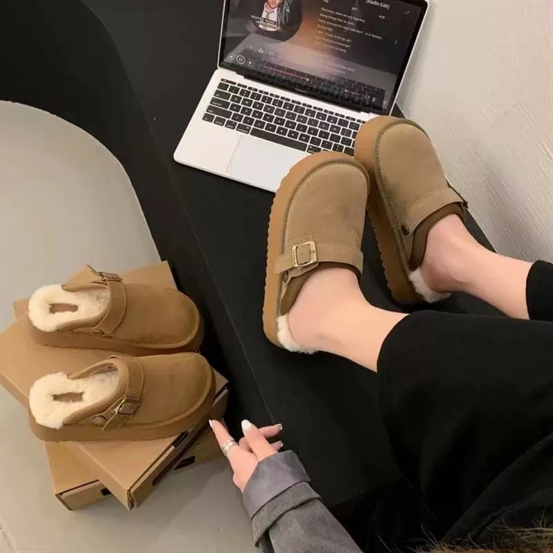 秋冬法式拖鞋女新款配裙子仙女风毛毛拖鞋毛拖1192-2