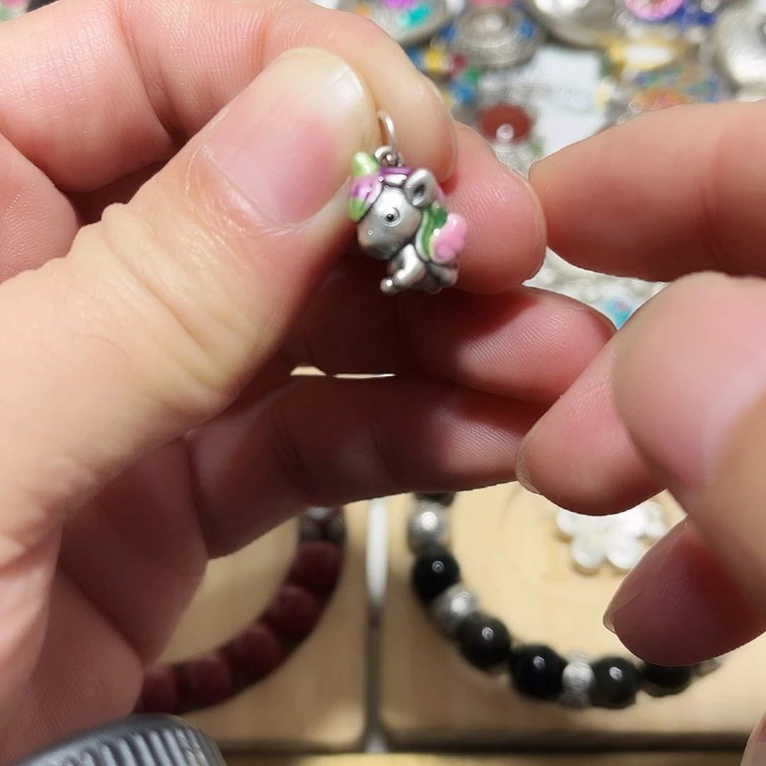 吊坠足银珐琅小马