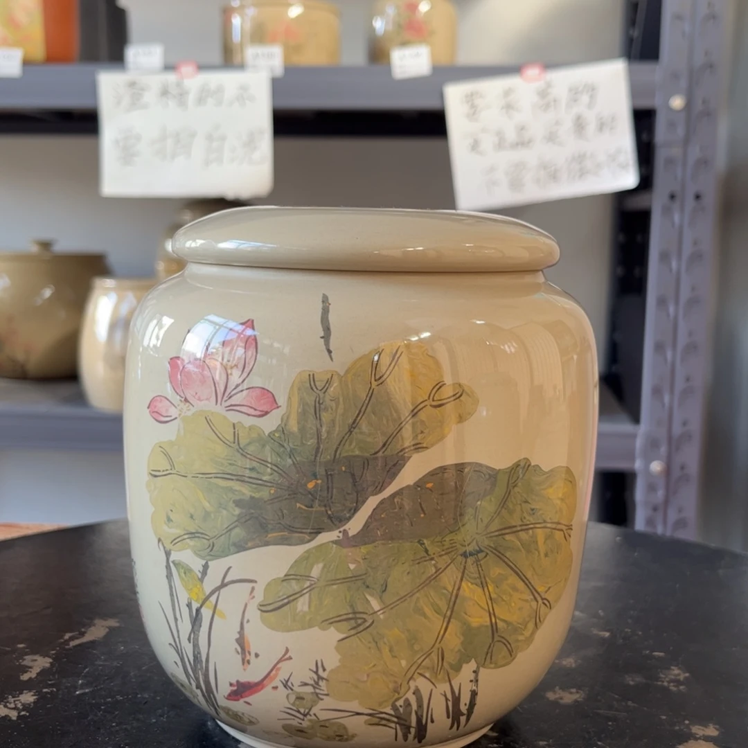 白泥水亮光存茶罐醒茶罐