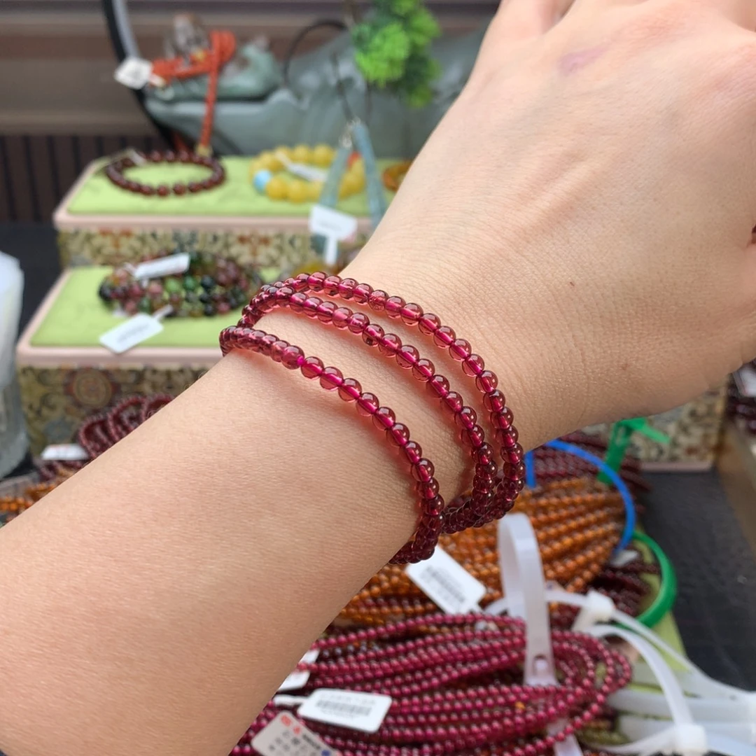 未镶嵌手链石榴石手串4