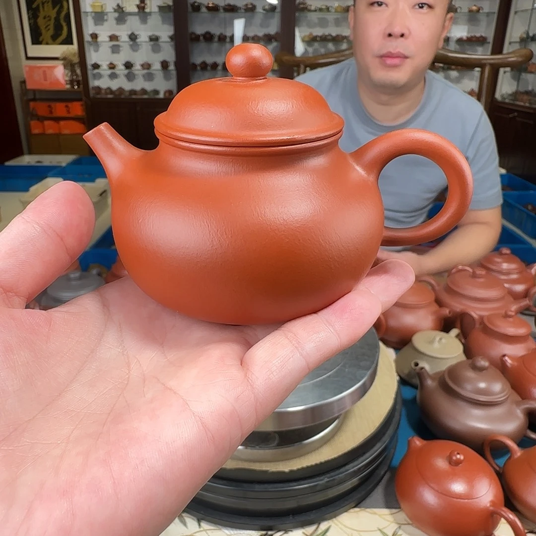茶壶紫砂容天朱泥