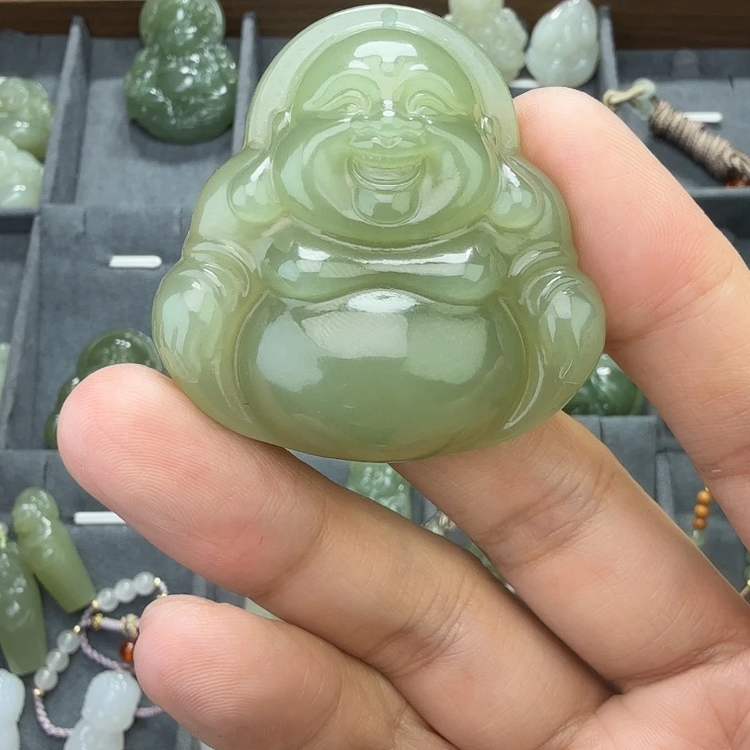 .***好和田玉未镶嵌颈饰45mm佛公特价款